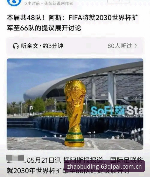 2030世界杯扩军至66队最新动态，中国男足迎来参赛绝佳机会